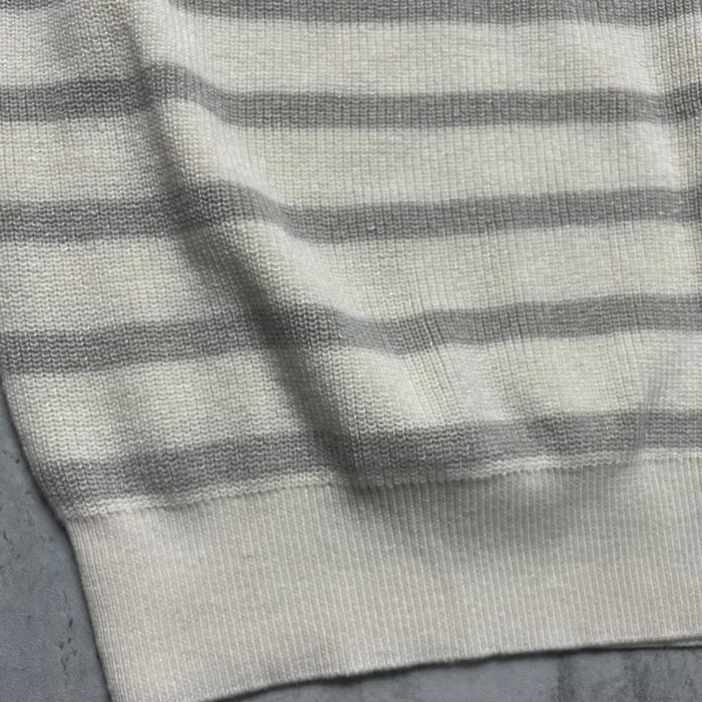 Peter Millar Crown Cool Crafted Sweater Mens XXL Stripe‎ Merino Wool Linen